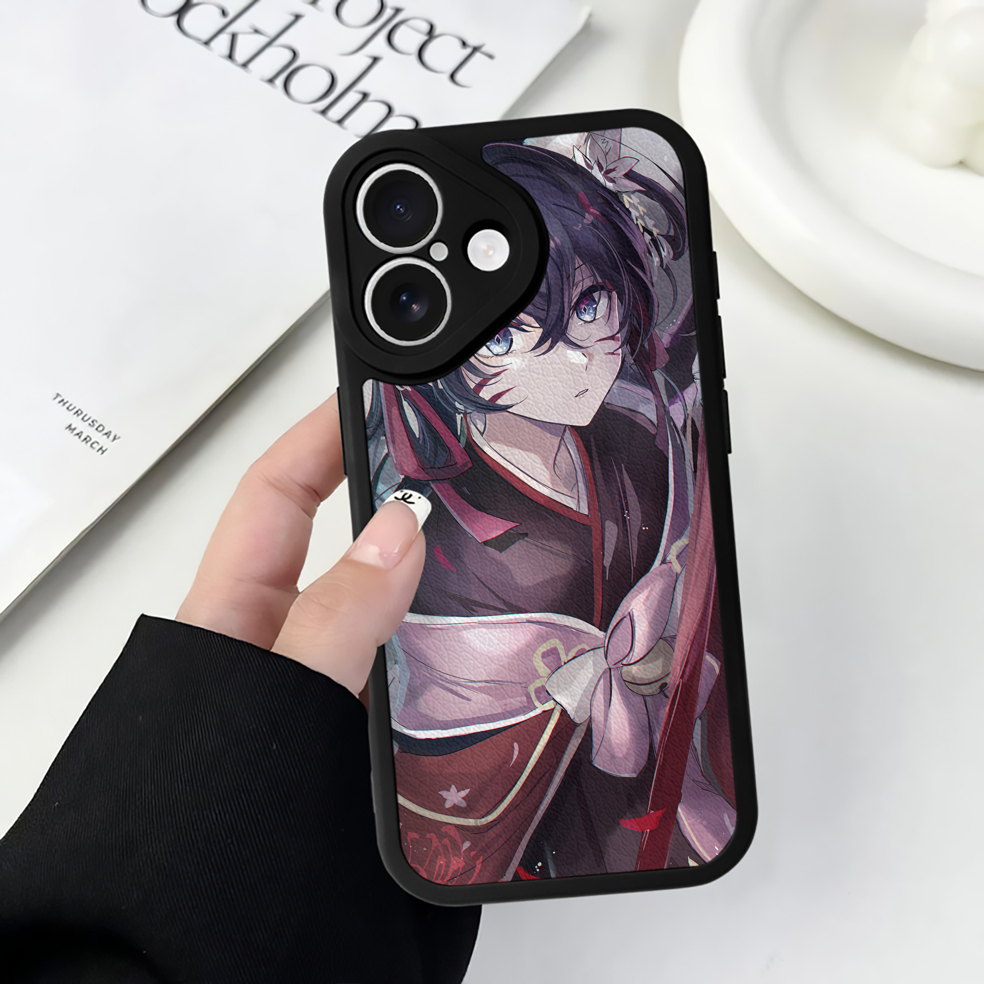 （画像用） 文豪ストレイドッグス Bungo Stray Dogs 【iPhone 16シリーズ対応】シリコンスマホケース（レザー調） 材質：シリコン